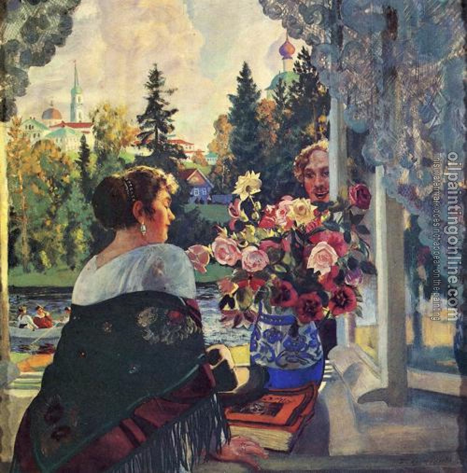 Kustodiev, Boris - By Window